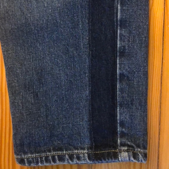 Dark Blue Topshop Mom Jeans with Navy Detailing - Picture 3 of 5